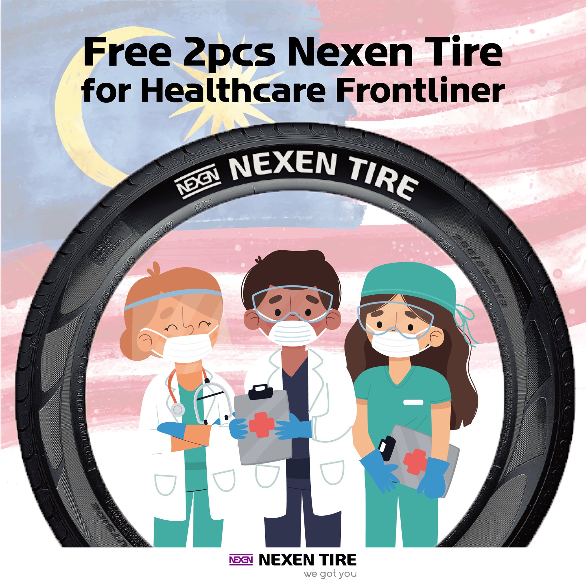 Free 2pc Front Tires for Malaysian Healthcare Frontliners