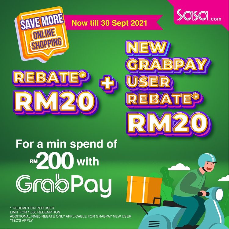 Shop Online at SaSa with Grabpay Rebate