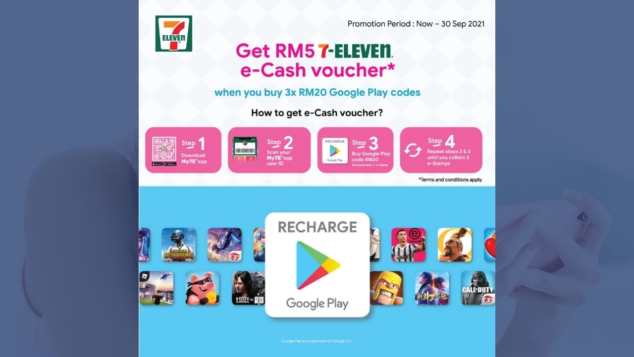 Recharge Google Play Codes and Get 7-Eleven e-Cash Voucher