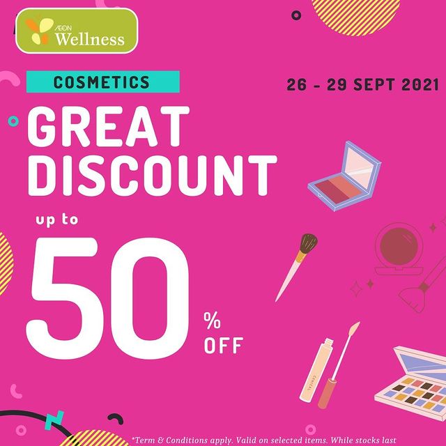 Cosmetics Up to 50% OFF at AEON Wellness