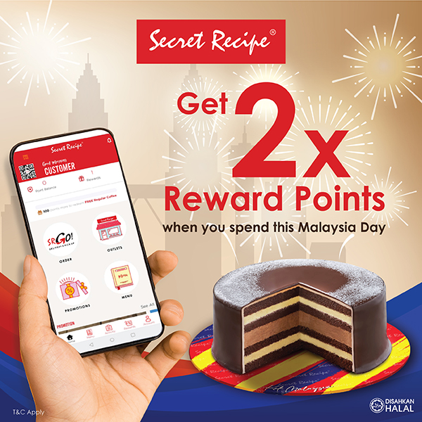 Get 2x Reward Points at Secret Recipe Malaysia