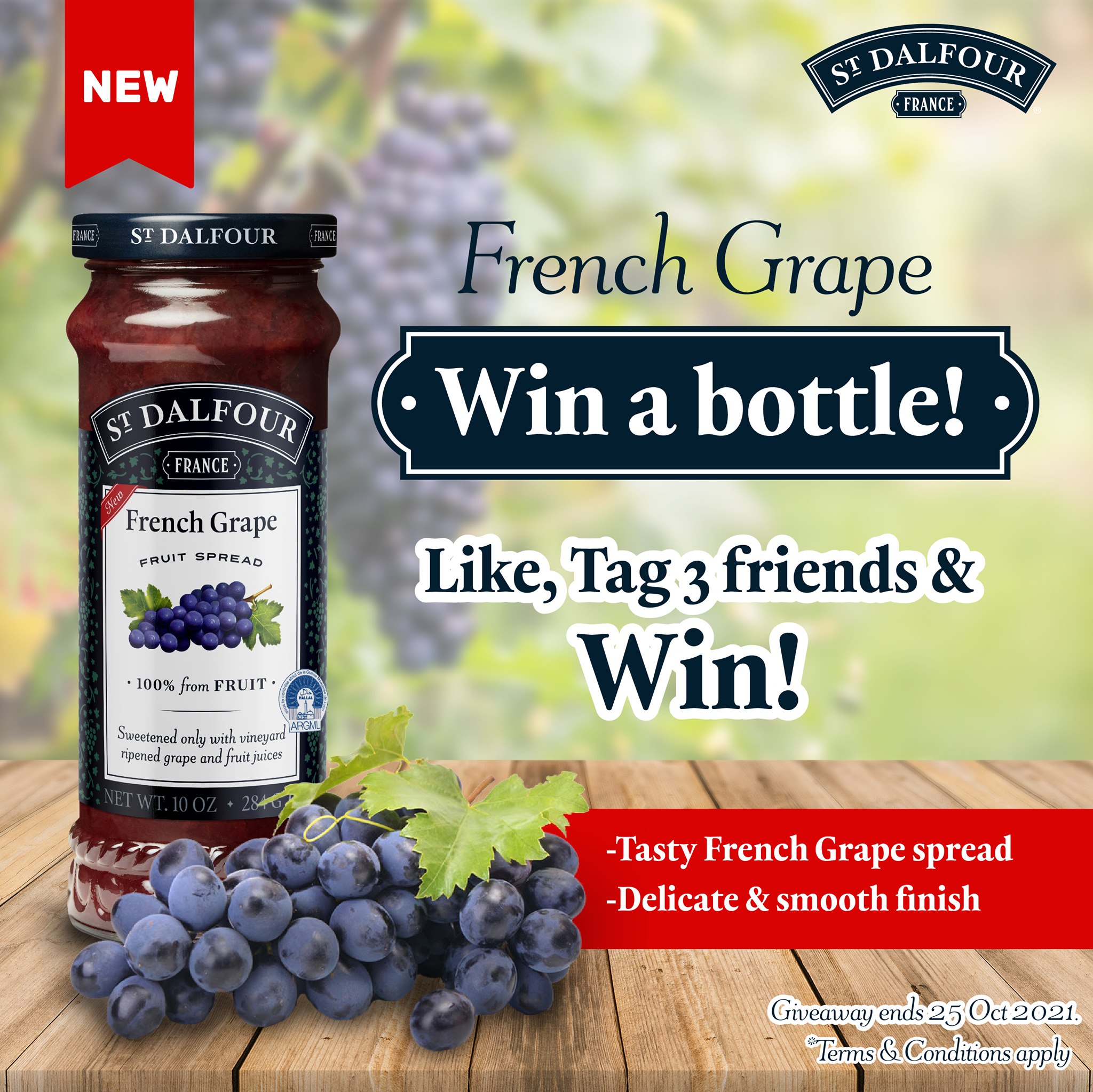 St. Dalfour French Grape Fruit Spread Giveaway