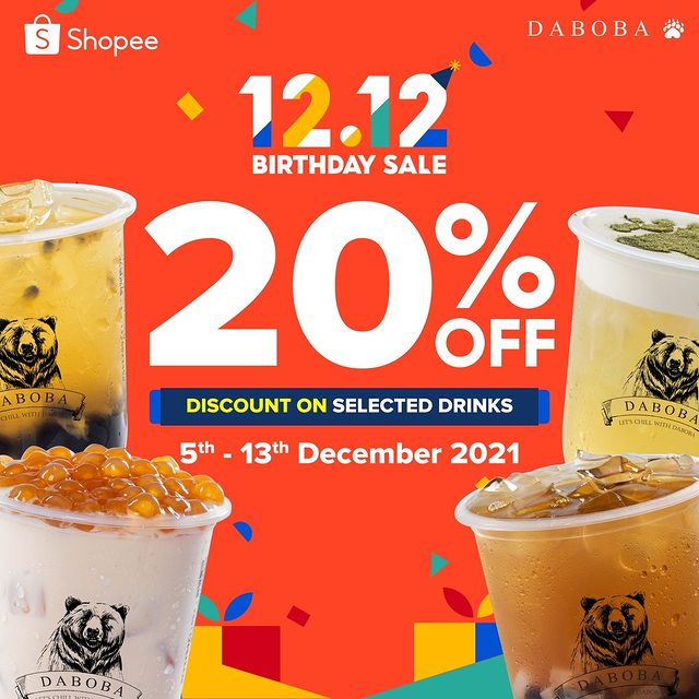 Daboba x Shopee 12.12 Birthday Sale