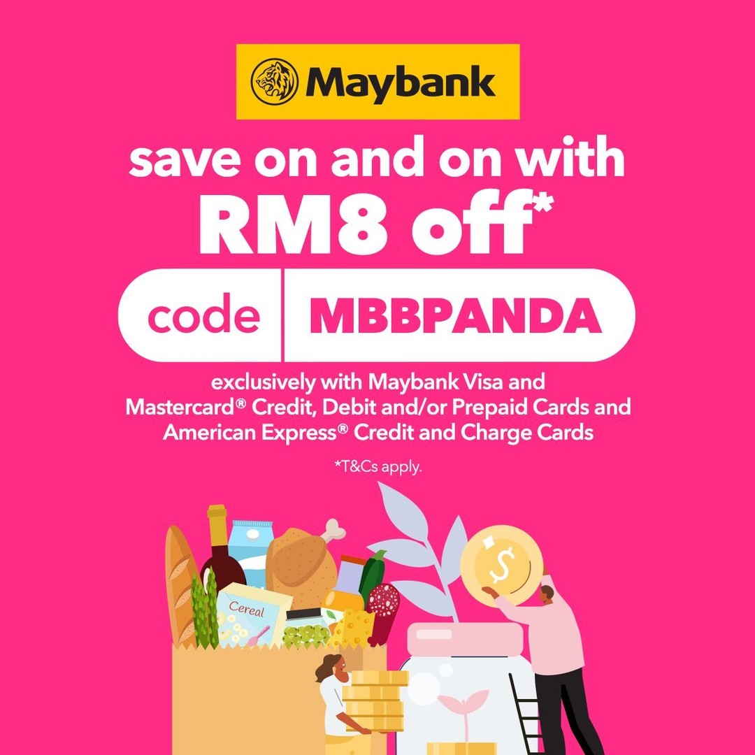 RM8 Off Foodpanda Orders with Maybank Cards