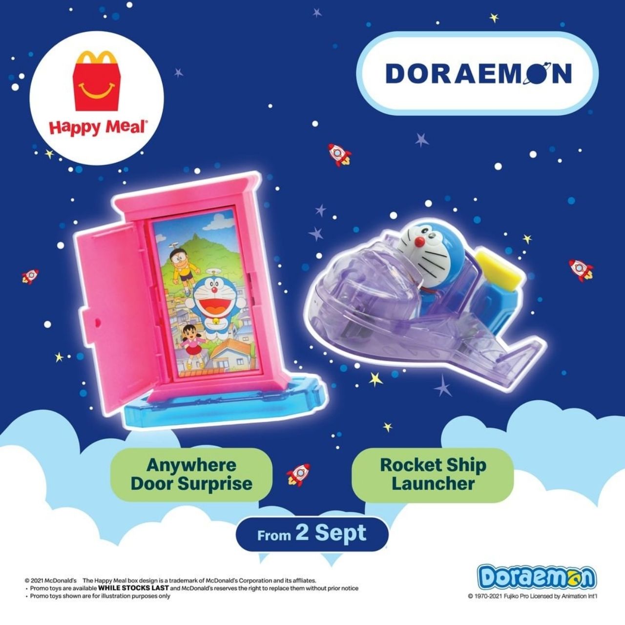 McDonald's Happy Meal Malaysia's Doraemon Toy Collection