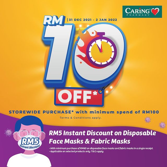 RM10 Off Storewide and RM5 Off on Face Masks