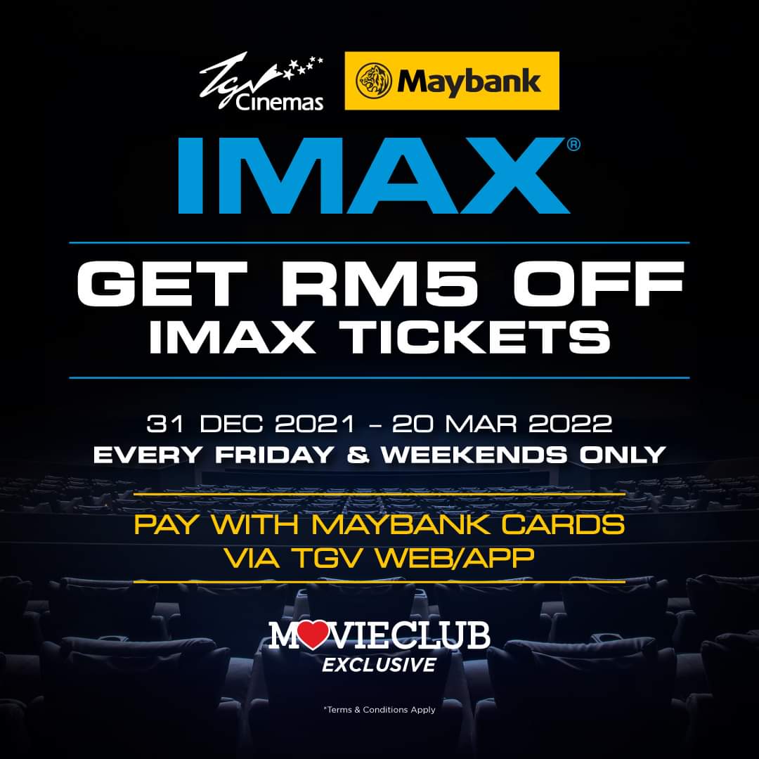 RM5 Off IMAX Tickets with Maybank Cards