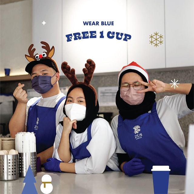 Wear Blue & Get 1 Cup FREE at ZUS Coffee