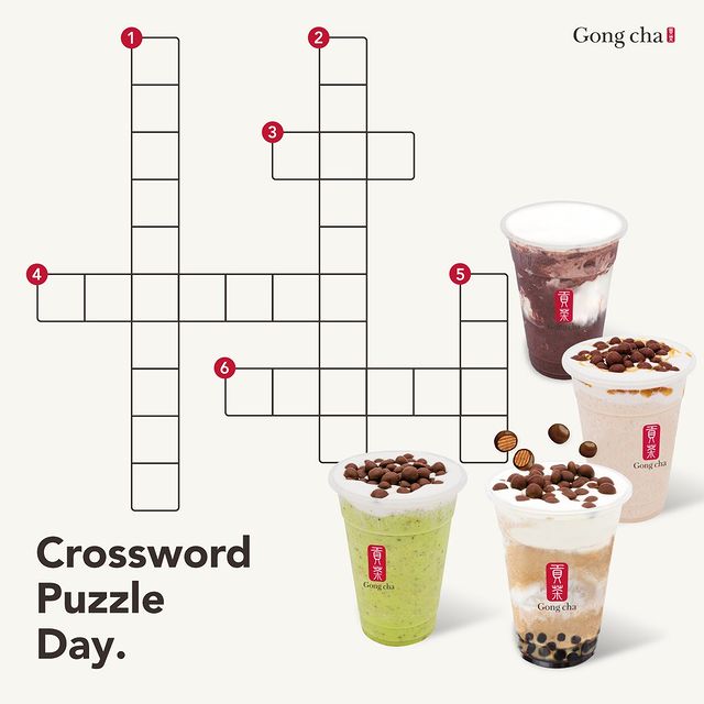 Gong Cha's Crossword Puzzle Day Contest