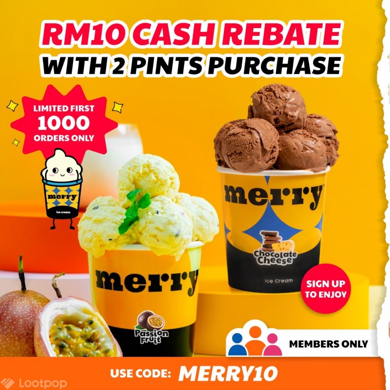 Merry Ice Cream RM10 Cash Rebate