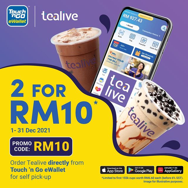Tealive: Buy 2 for RM10