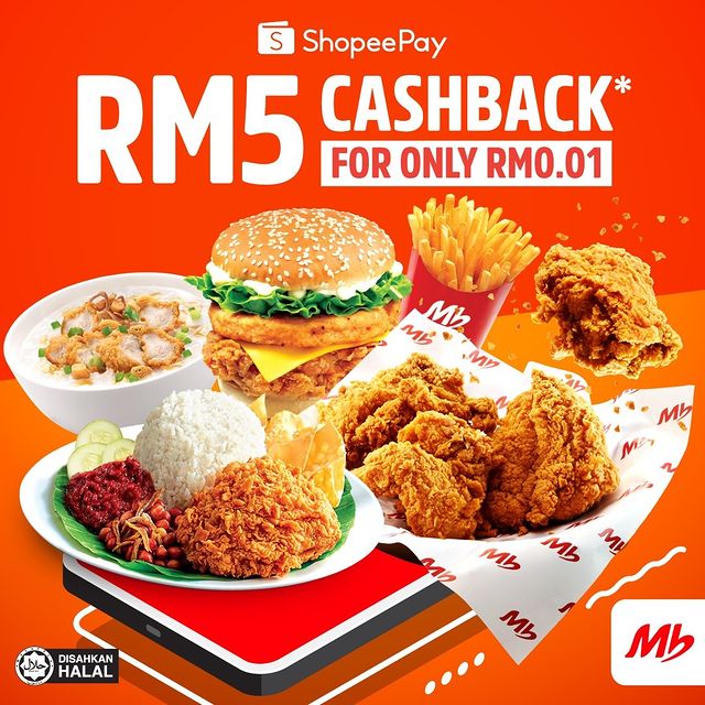 Marrybrown RM5 Cashback with ShopeePay