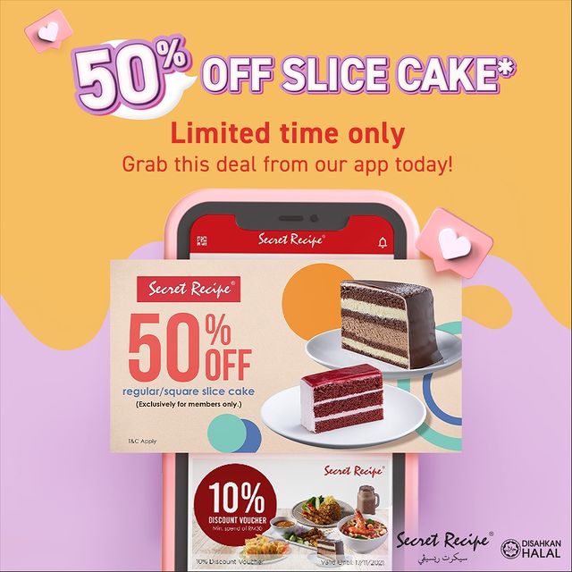 50% Off Secret Recipe Slice Cake