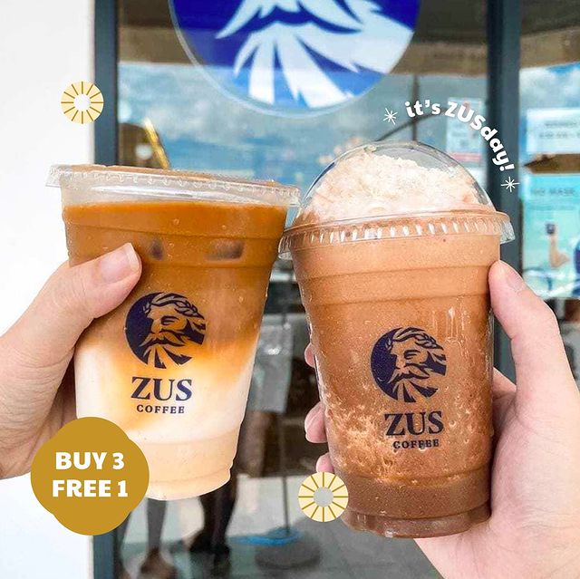 ZUS Coffee BUY 3 FREE 1 Deal