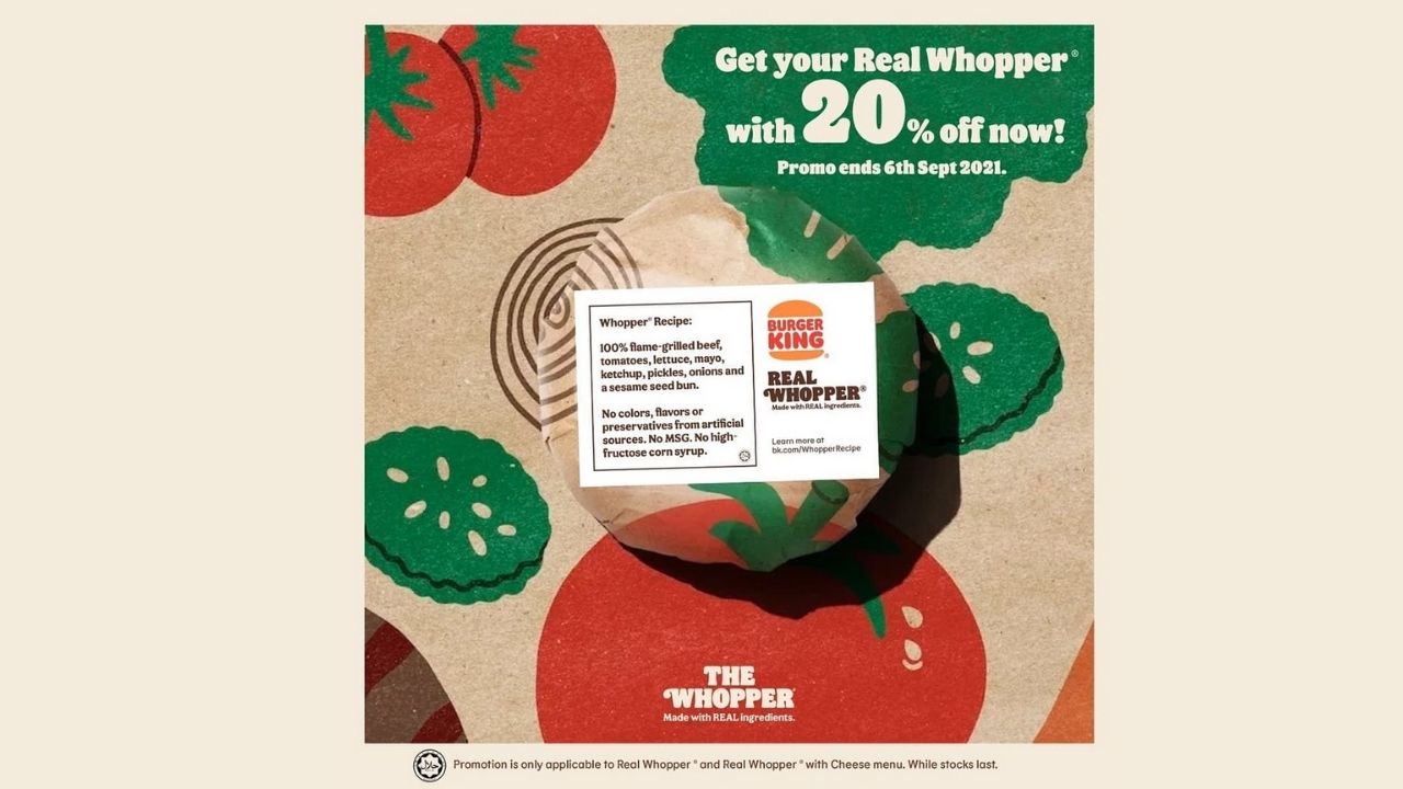 Burger King Real Whopper® Discount 20% OFF