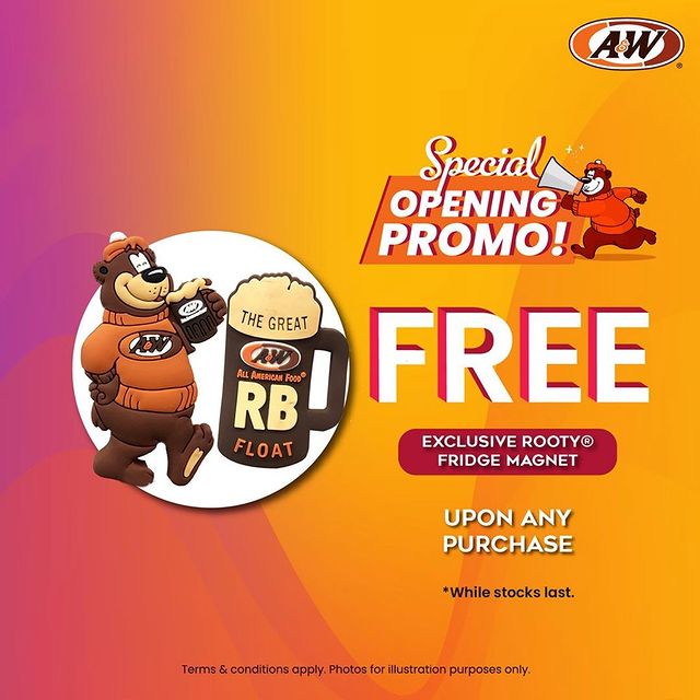 Free Exclusive Rooty Fridge Magnet at A&W KidZania