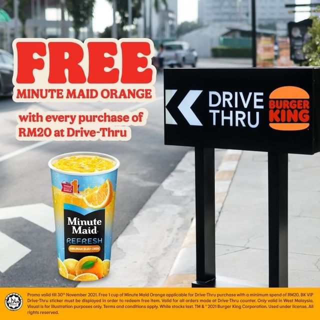 Free Minute Mate Orange from Burger King Drive-Thru