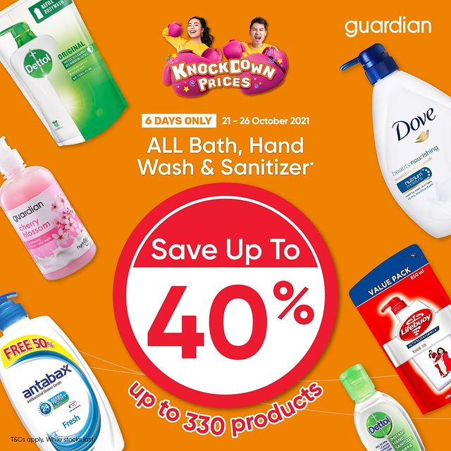 Knockdown Prices on All Baths, Hand Wash & Sanitizers at Guardian