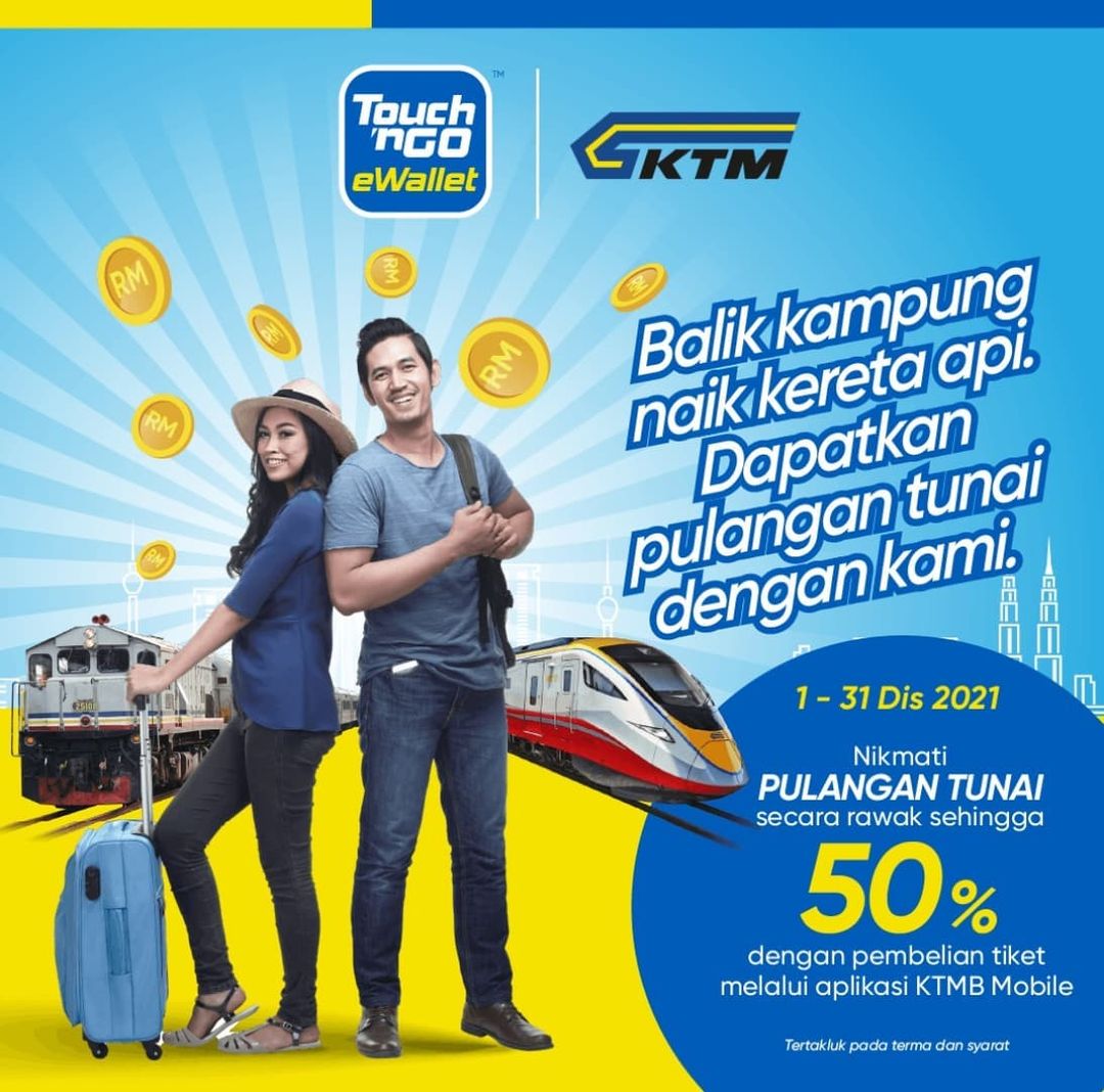 KTMB: Up to 50% Cashback Year End 2021 Campaign