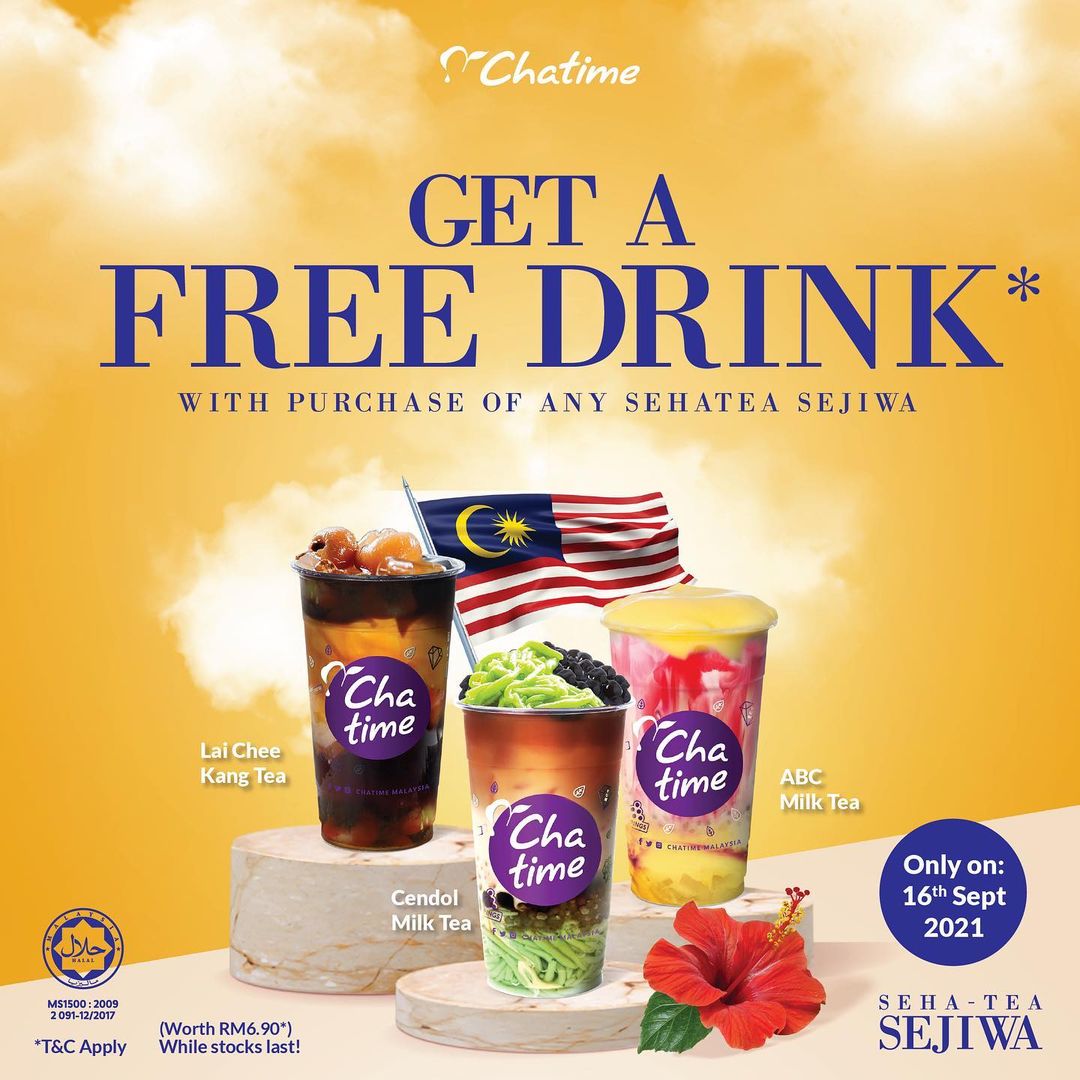 Free Drink from Chatime on Hari Malaysia