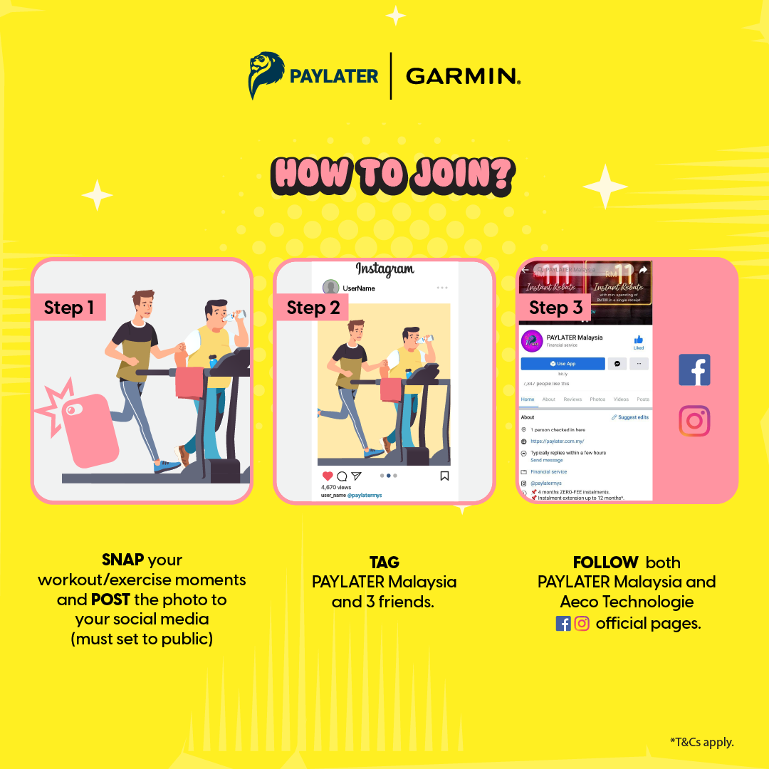 PAYLATER x Garmin Snap, Post & Win Contest