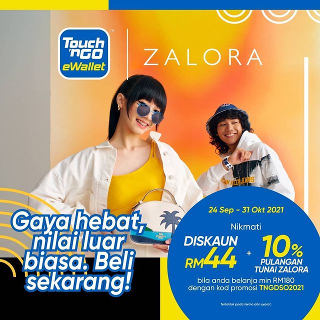Get RM44 discount & ZALORA Cashback with Touch 'n Go