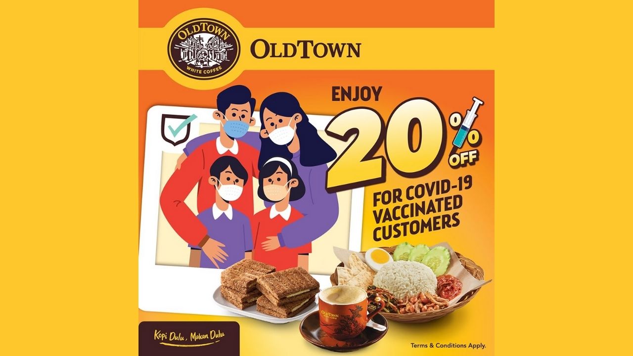 20% Off for Vaccinated OLDTOWN White Coffee Customers