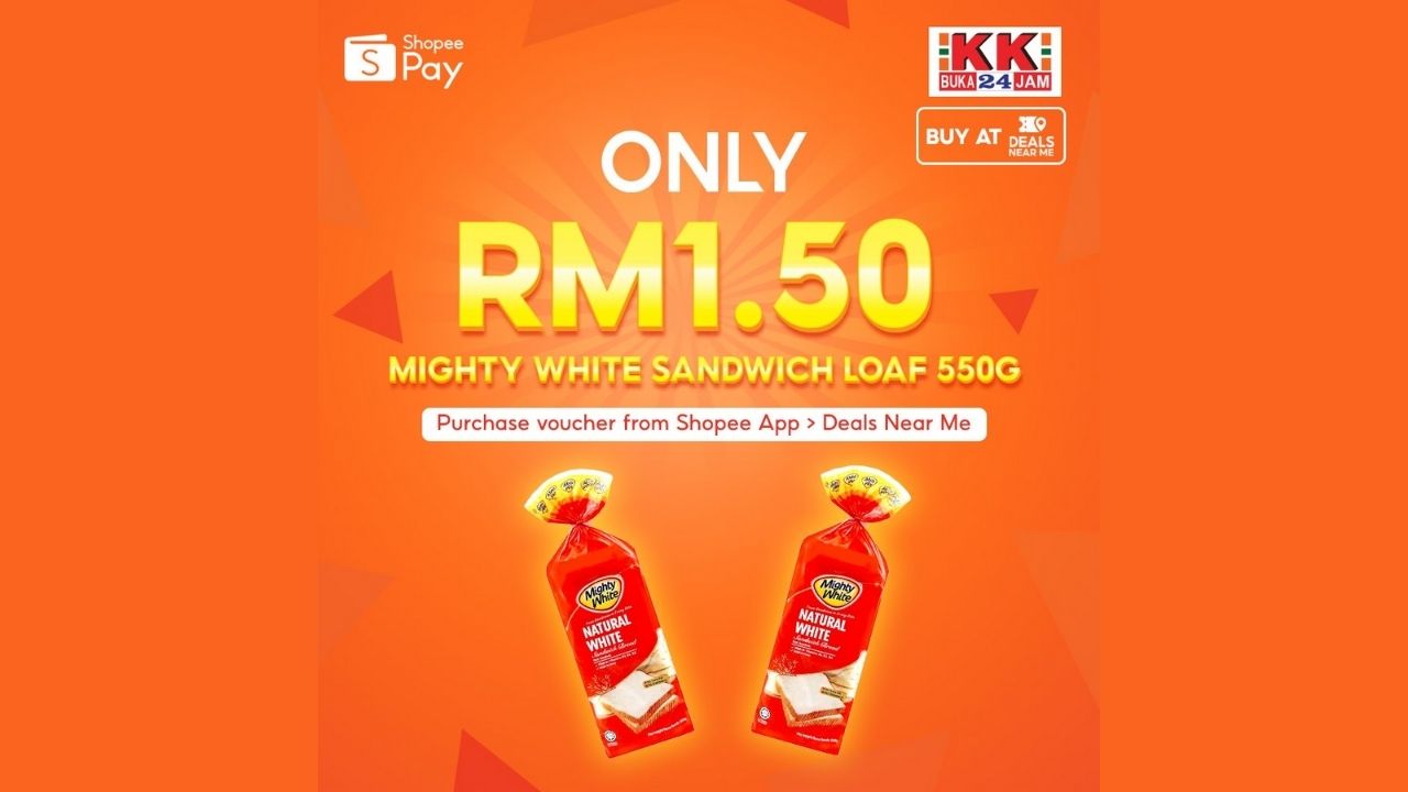 Mighty White Long Sandwich ShopeePay Voucher from KK SUPER MART