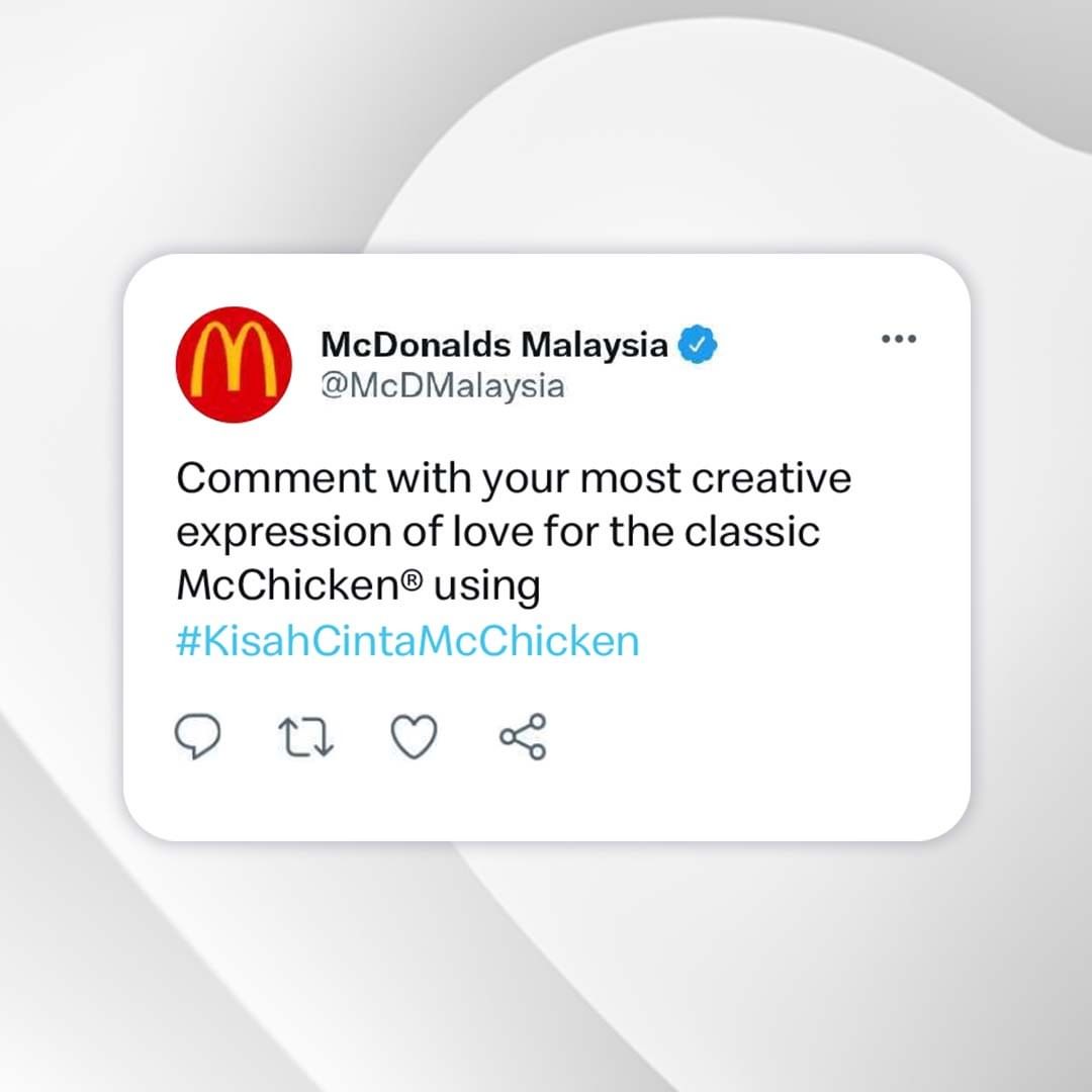 McDonald's Malaysia #kisahCintaMcChicken Instagram giveaway