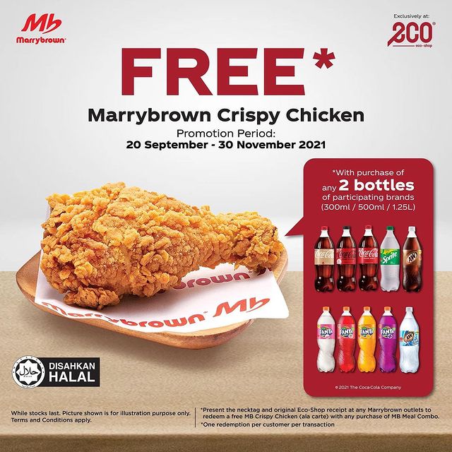 Free Marrybrown Fried Chicken Exclusively from eco-shop