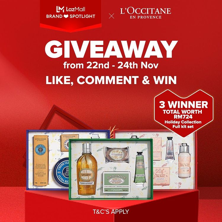 Lazmall x L'Occitane Like, Comment & Win Giveaway