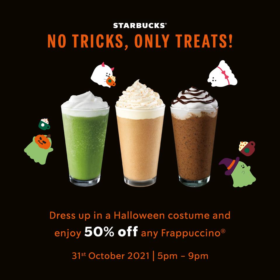 50% Off on Any Frapuccinos on Halloween
