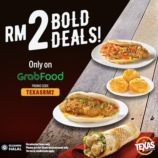 RM2 Bold Deals from Texas Chicken x GrabFood