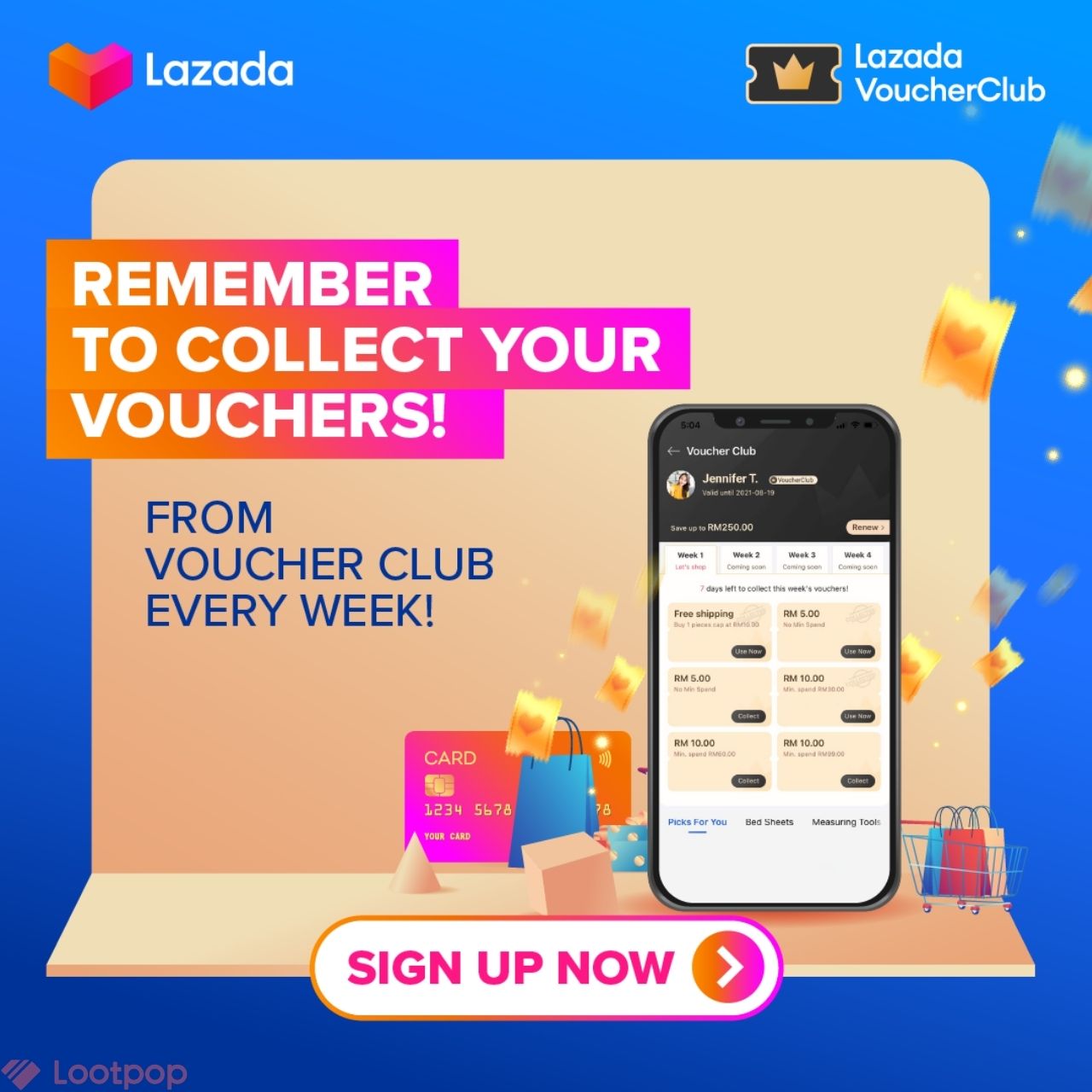 Join Lazada Voucher Club for Exclusive Savings Plan | Lootpop Malaysia