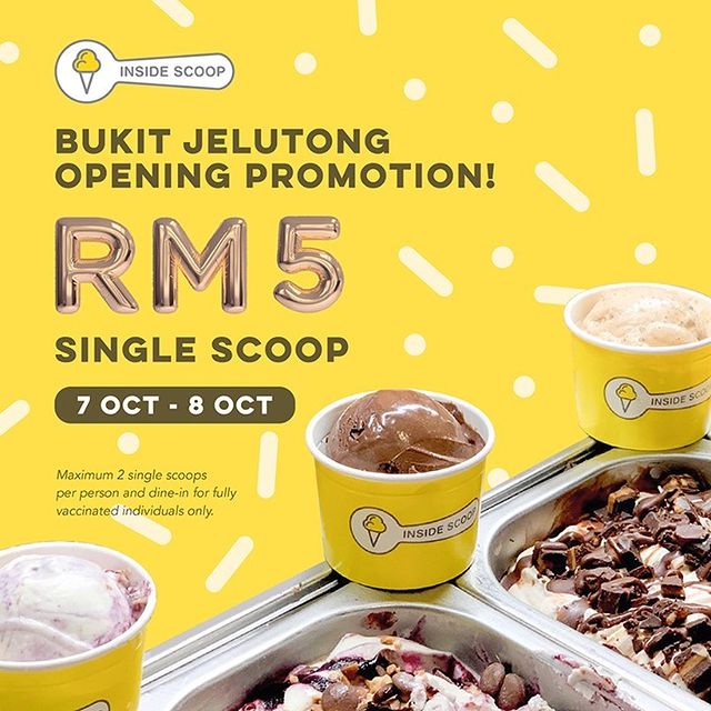 RM5 Single Scoop Ice Cream Opening Promotion