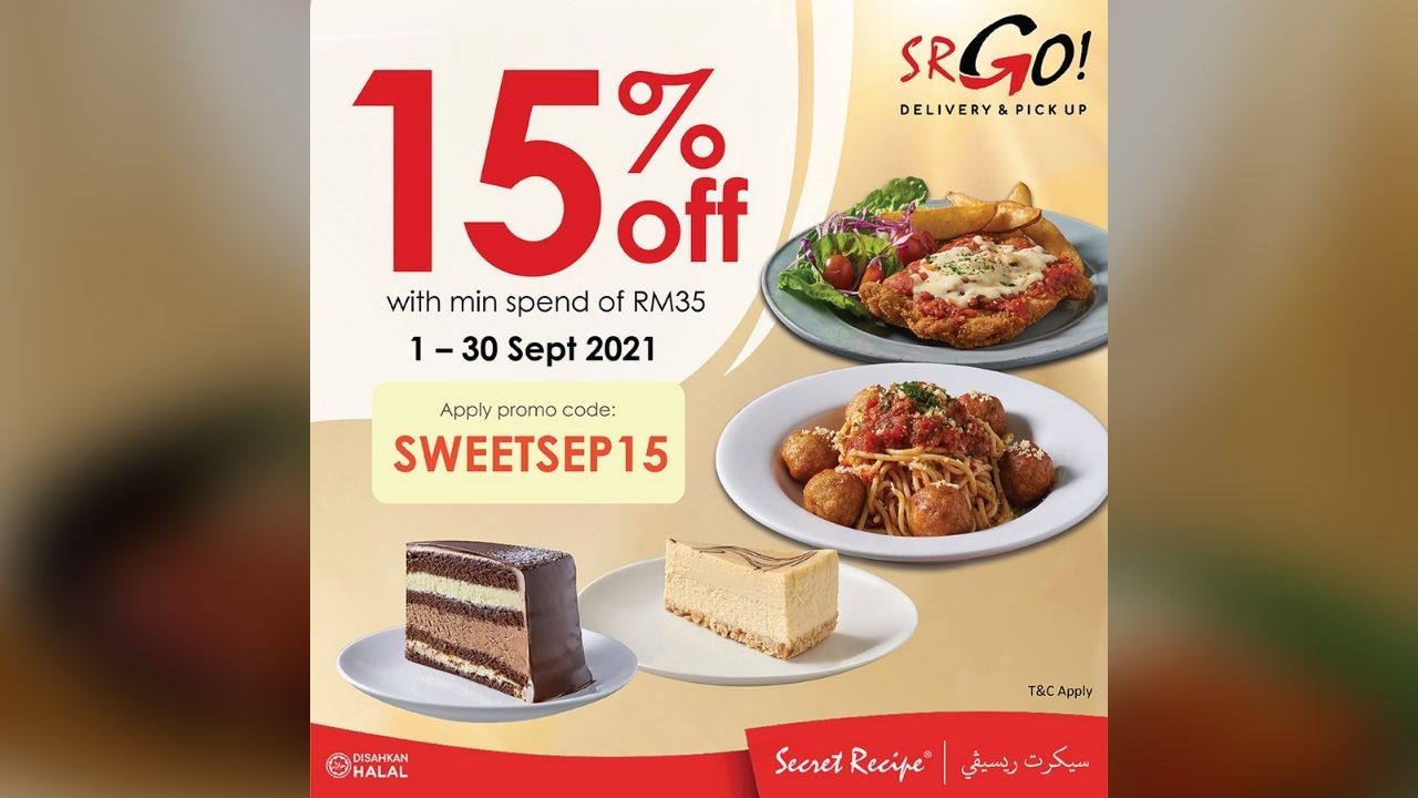 15% OFF at Secret Recipe